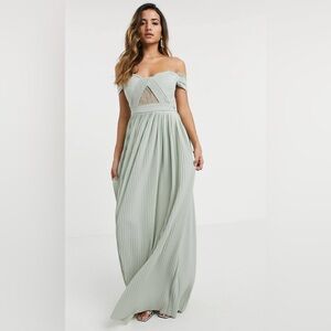 ASOS Sage Off-Shoulder Maxi Dress